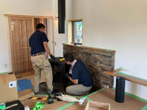 薪ストーブ工事